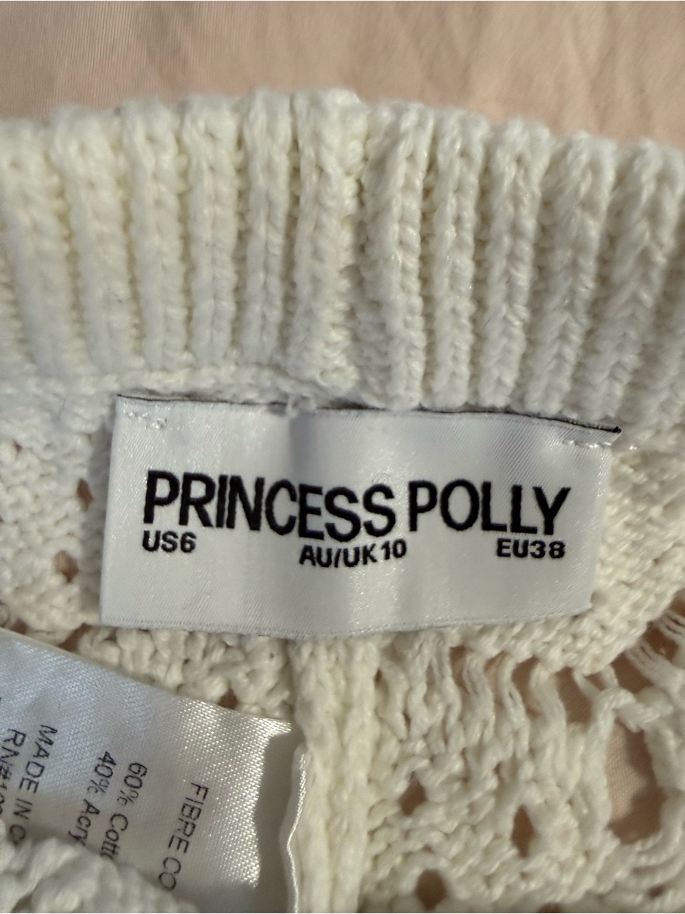 Princess Polly Sun Still Shines Crochet Set Cream - Picture 6 of 9